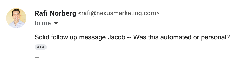 follow-up email response example
